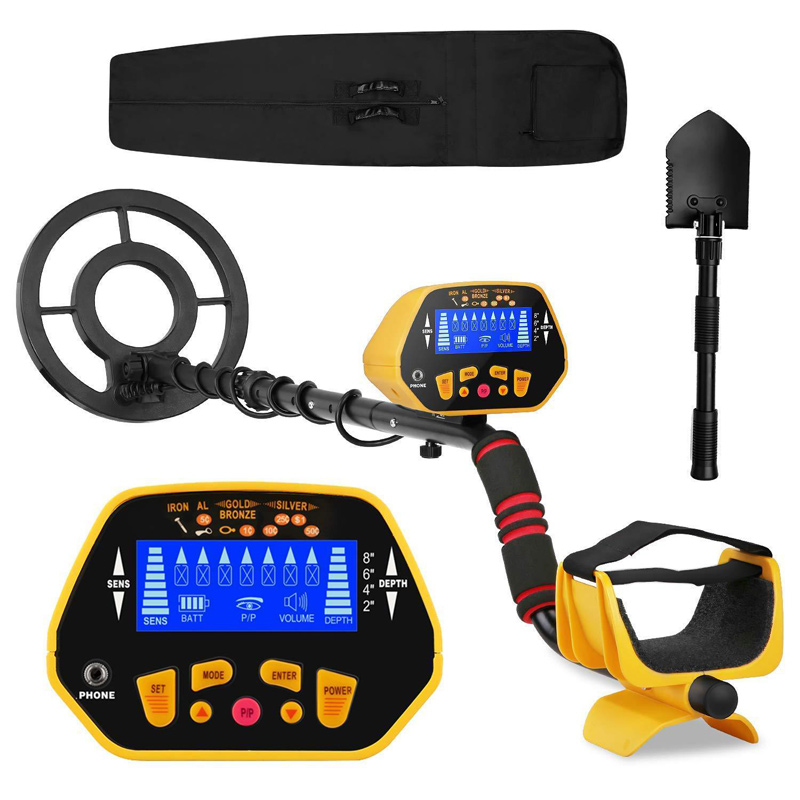 GC1028 Sensitivity Adjustment Underground Metal Detector LCD Display Treasure Digging Equipment Waterproof Detection Panel
