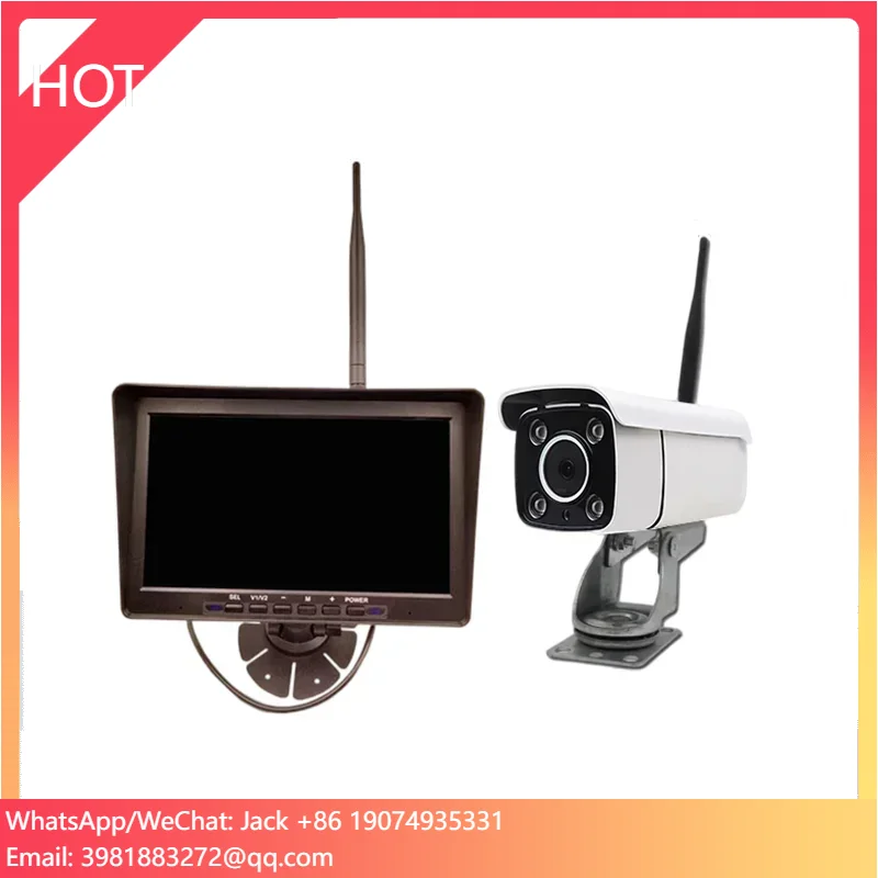 30x Zoom 2MP Security Camera 2.4GHz Digital Wireless Network 10.1" System Car Camera Wheel Crane For Construction Site