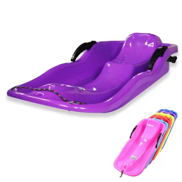 Portable Downhill Outdoor Winter Sports Plastic Skiing Toboggan Sled Forsnow Board Ski  Children And Adult