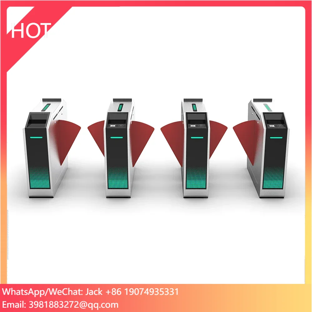 New Design Swipe Card Flap Turnstile Barrier Gate For Commercial Area Swing Turnstile
