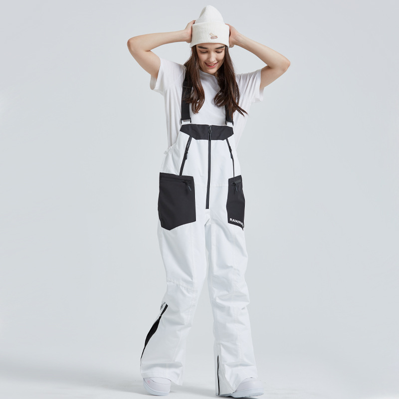 MUTUSNOW Winter New 2023 Korean Style Ski Overalls Waterproof Warm Unisex Snowboard Pants Outdoor Men And Women's Snow Trousers