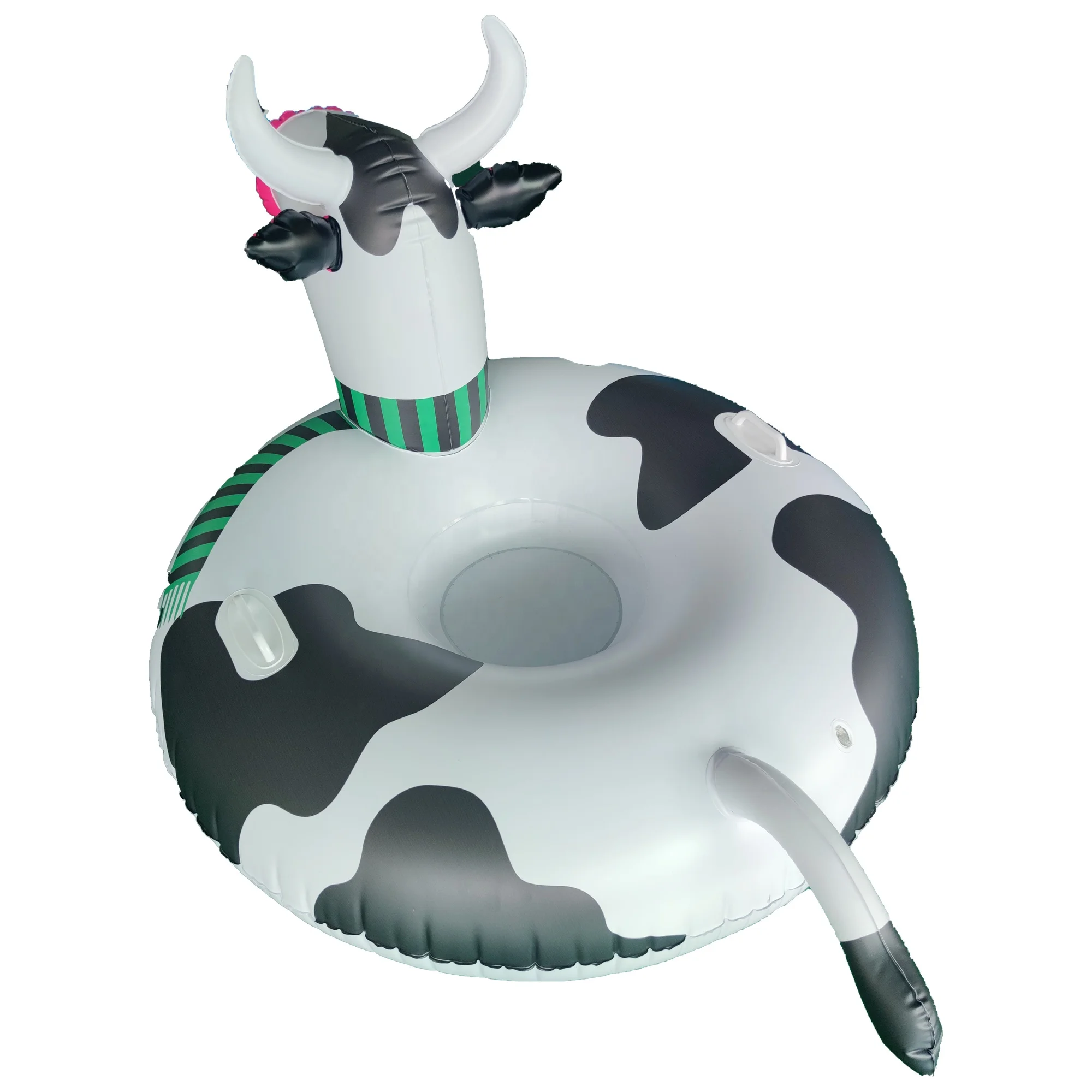 Inflatable Cow Snow Tube Sled for Kids Adults Outdoor Party Toys