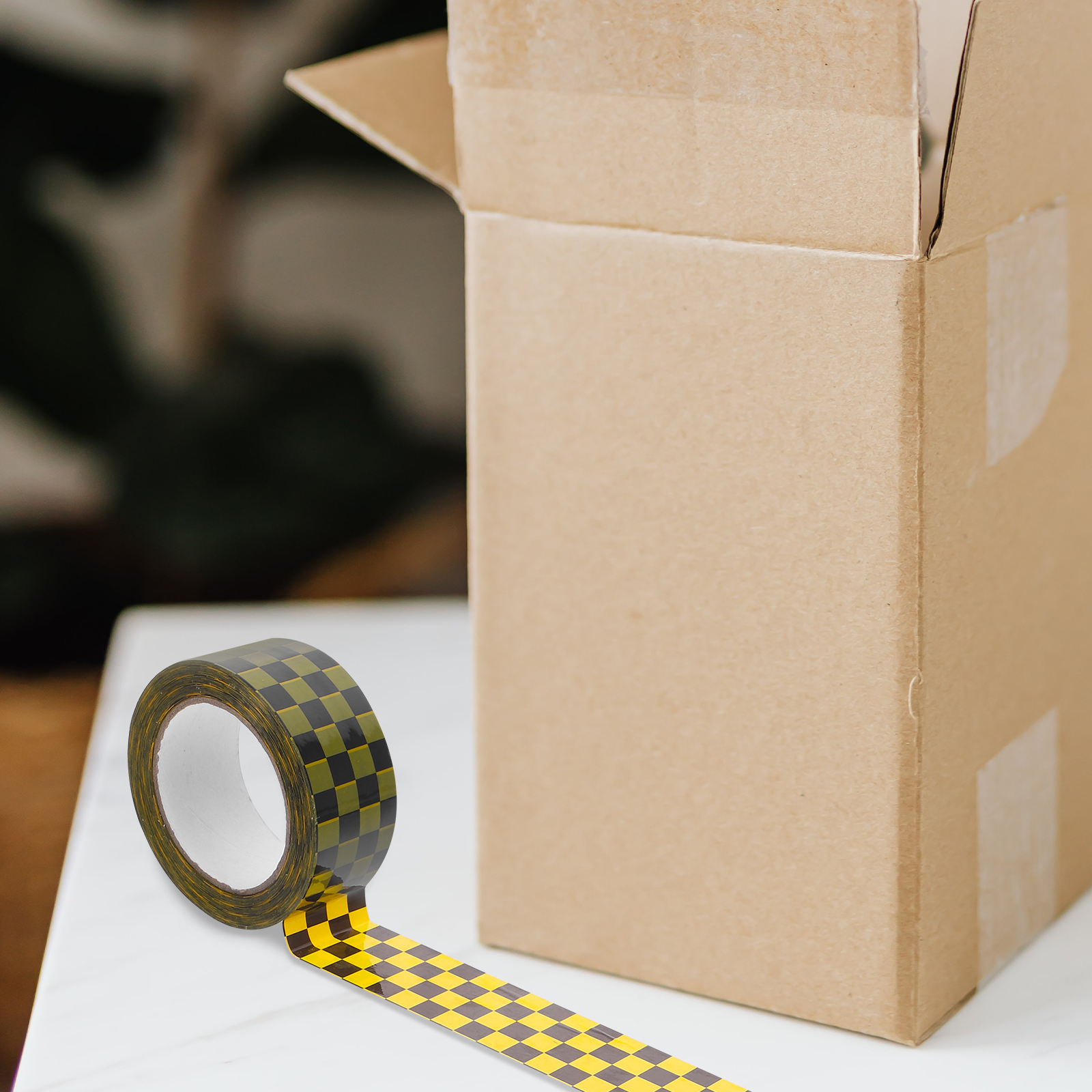 2pcs 2 Rolls Chessboard Pattern Packing Sealing For Package Delivery Office Packaging Wrap Roll Business Supplies Diy Crafts