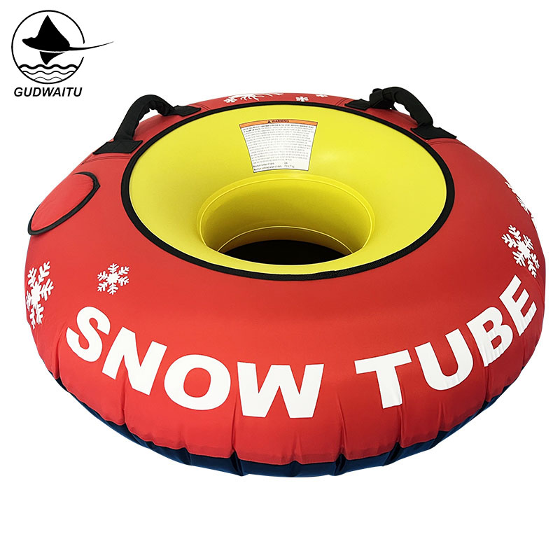 48inch / 122cm Nylon Cover Inflatable Snow Tube Sled for Winter Play Equipment, Durable Bottom, 1 Rider