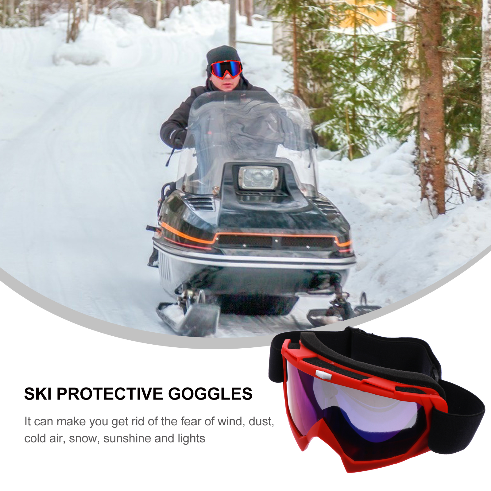 Anti-wind and Sand Goggles Anti-Glare Ski Glasses Cycling Eyewear Skiing Protective