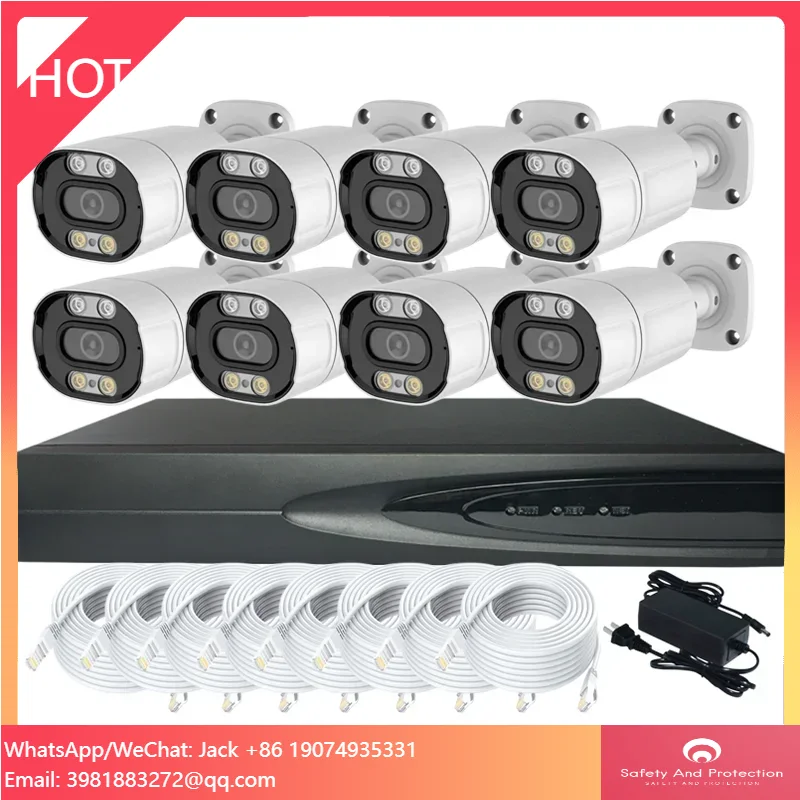 Commercial 4K 8MP Vehicle Detection Bullet CCTV Security Camera Color Night Vision System