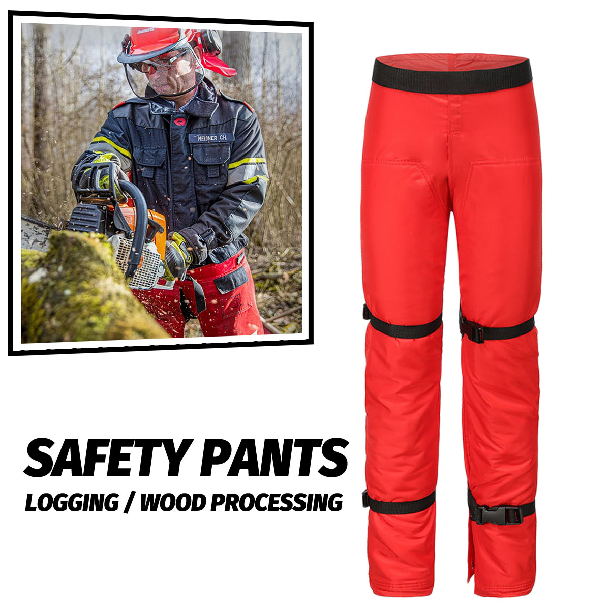 Logging Chainsaw Protective Clothing Adjustable Forestry Protective Chainsaw Pants Forest Workers Woodworking Protective Pants