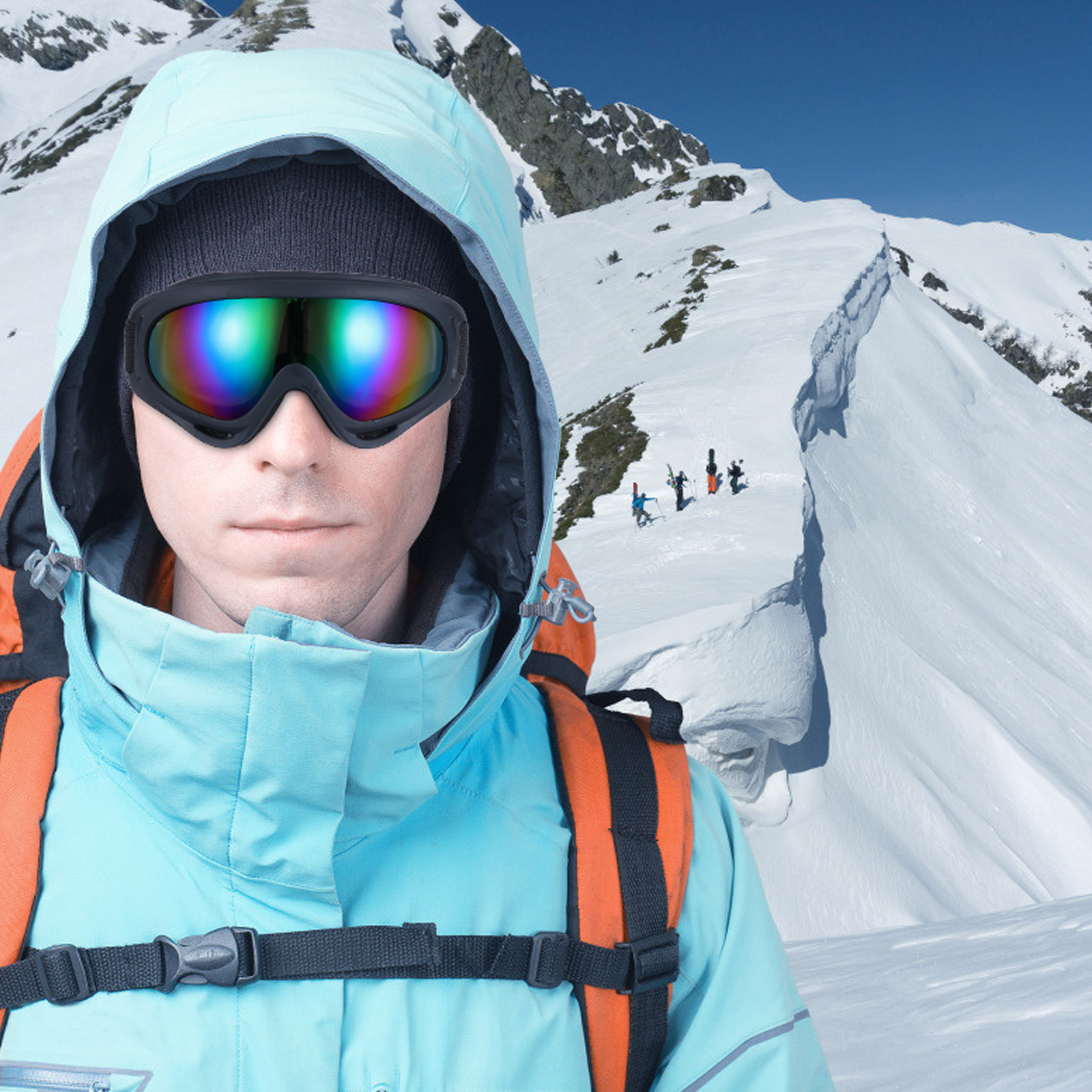 Ski Goggles Sports Windproof Glasses Snow Protection Frame Rubber Durable Lightweight Multifunctional Cycling Hiking Motorcycle