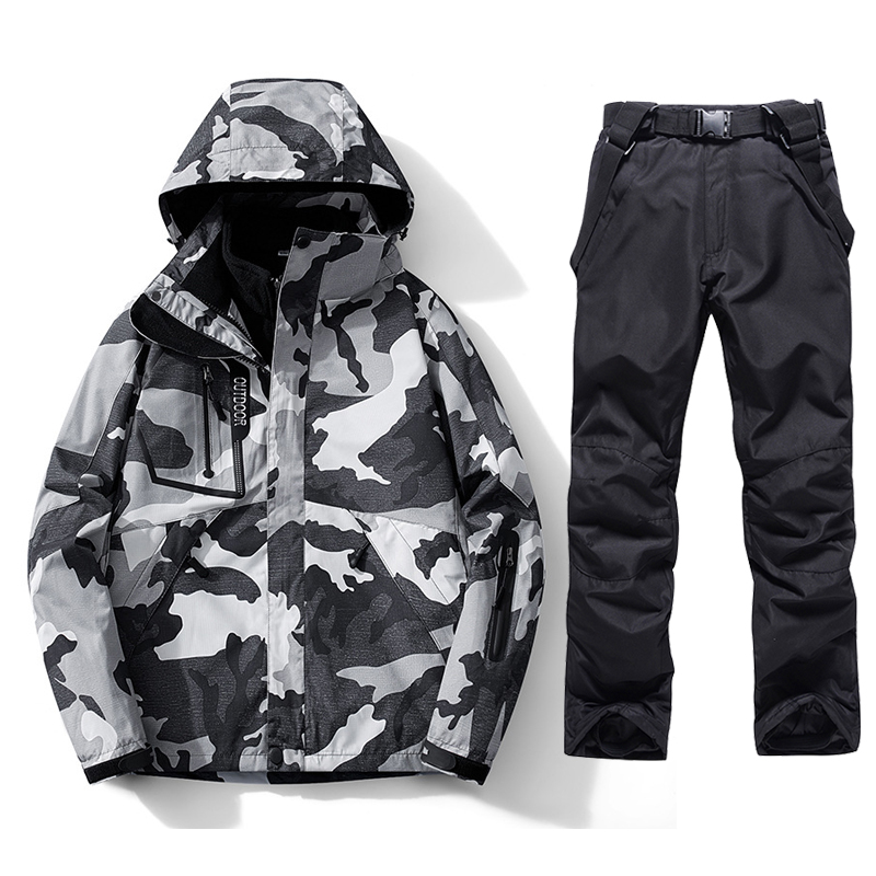 Ski Suit Men Snowboard Jacket Suit Pants Winter Warm Sports Clothing Windproof Waterproof Outdoor Skiing Equipment