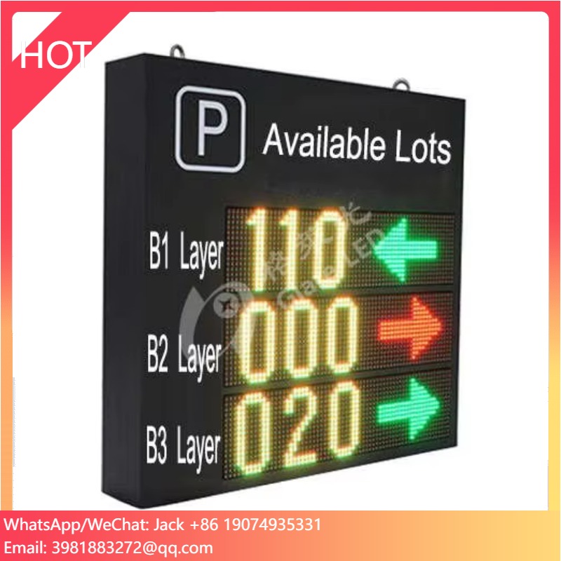Vehicle Parking Lots Guide Info System Outdoor Parking Capacity LED Display