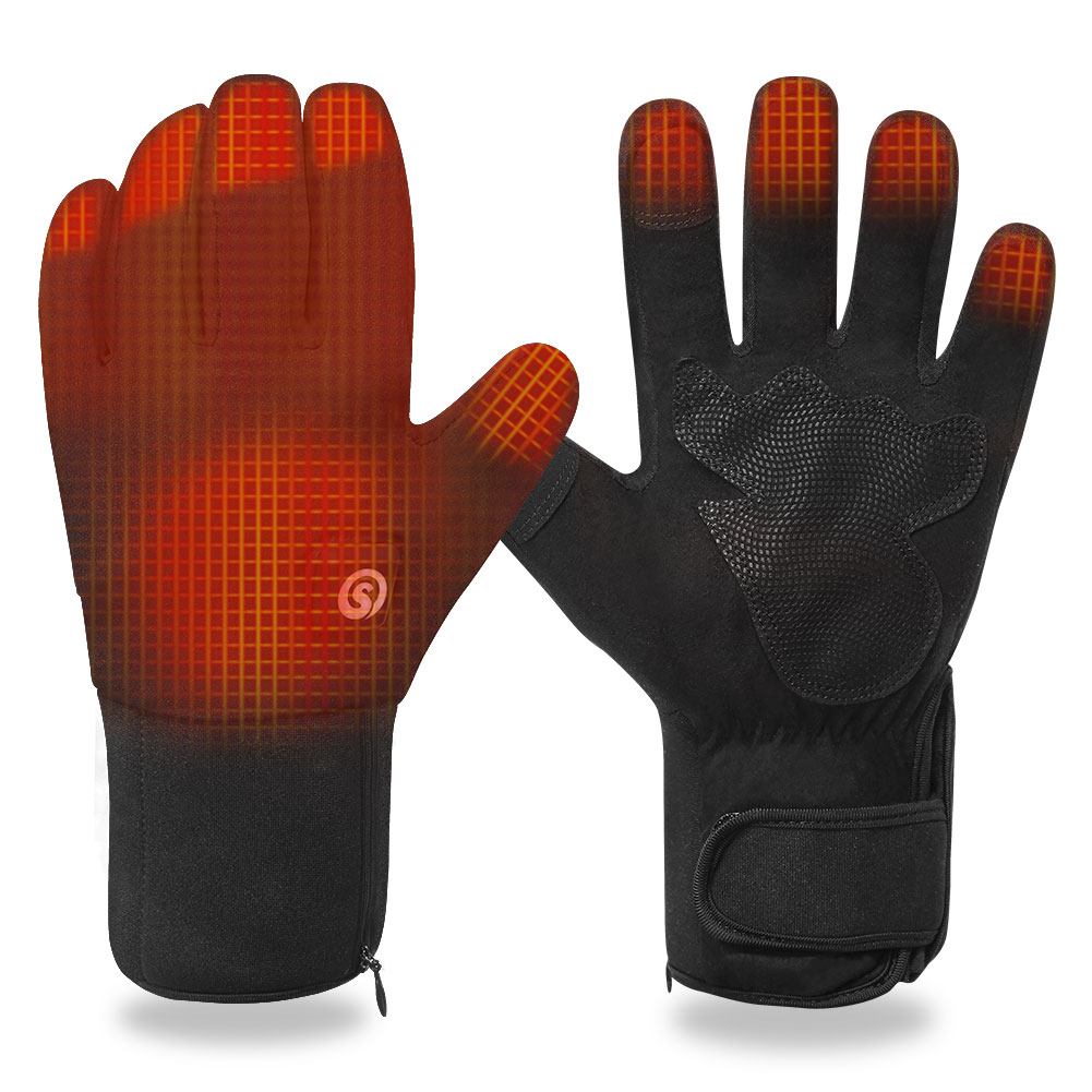 SAVIOR HEAT Heated Mittens Waterproof Electric Heated Skiing Gloves For Men Women Thermal Gloves With Rechargeable Battery Warm