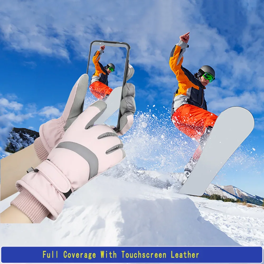 Ski Gloves Waterproof Windproof Anti Sli - Warm Gloves Thermal Touchscreen, For Men Women Outdoor Winter Ski Gloves