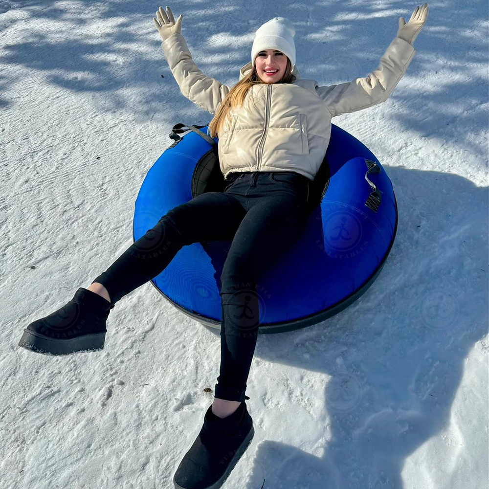 Hot Sale Inflatable Sledding Snow Tubes Heavy Duty Rubber Inflatable Snow Tube