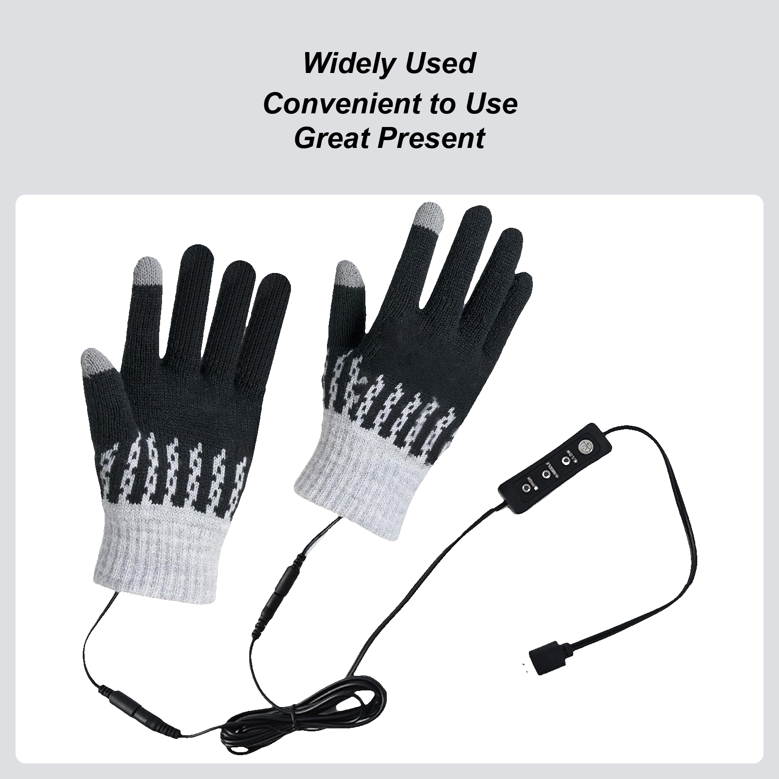 USB Heated Gloves 3 Heat Levels Heating Gloves For Hiking Cycling Driving Snowboard, Cold Weather Hand Warmers Outdoor Sports