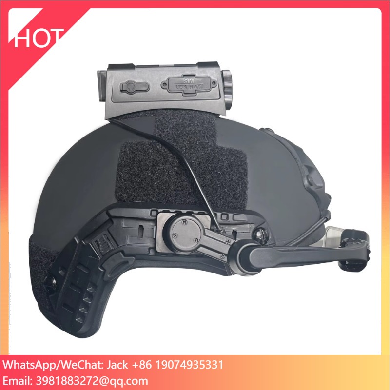 4G Tactical Helmet 1080P High-Definition Ima Transmission Recorder Front Rear Rotatable Lens For Security & Protection