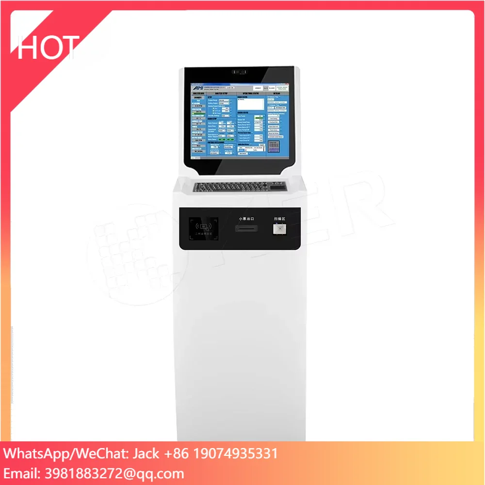 21.5 Inch Self Service Ticket Collect Terminal Android Postal Self Service Kiosk