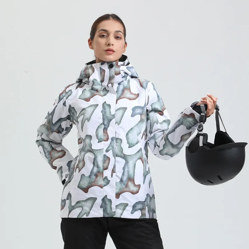 Ski Coats Windproof Waterproof Skiing Hoodie Jacket Outdoor Warm Ski Tops Women Sports Snowboard Jacket Winter New Snow Clothing