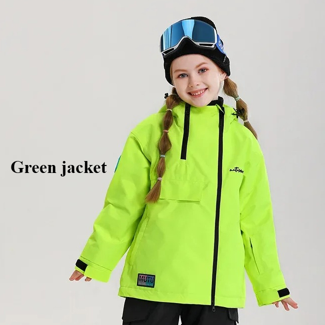 2025 New Children's Skiing Clothes Boys Outdoor Breathable Warm Waterproof Single Board Girls' Sports Loose Hooded Skiing Jacket