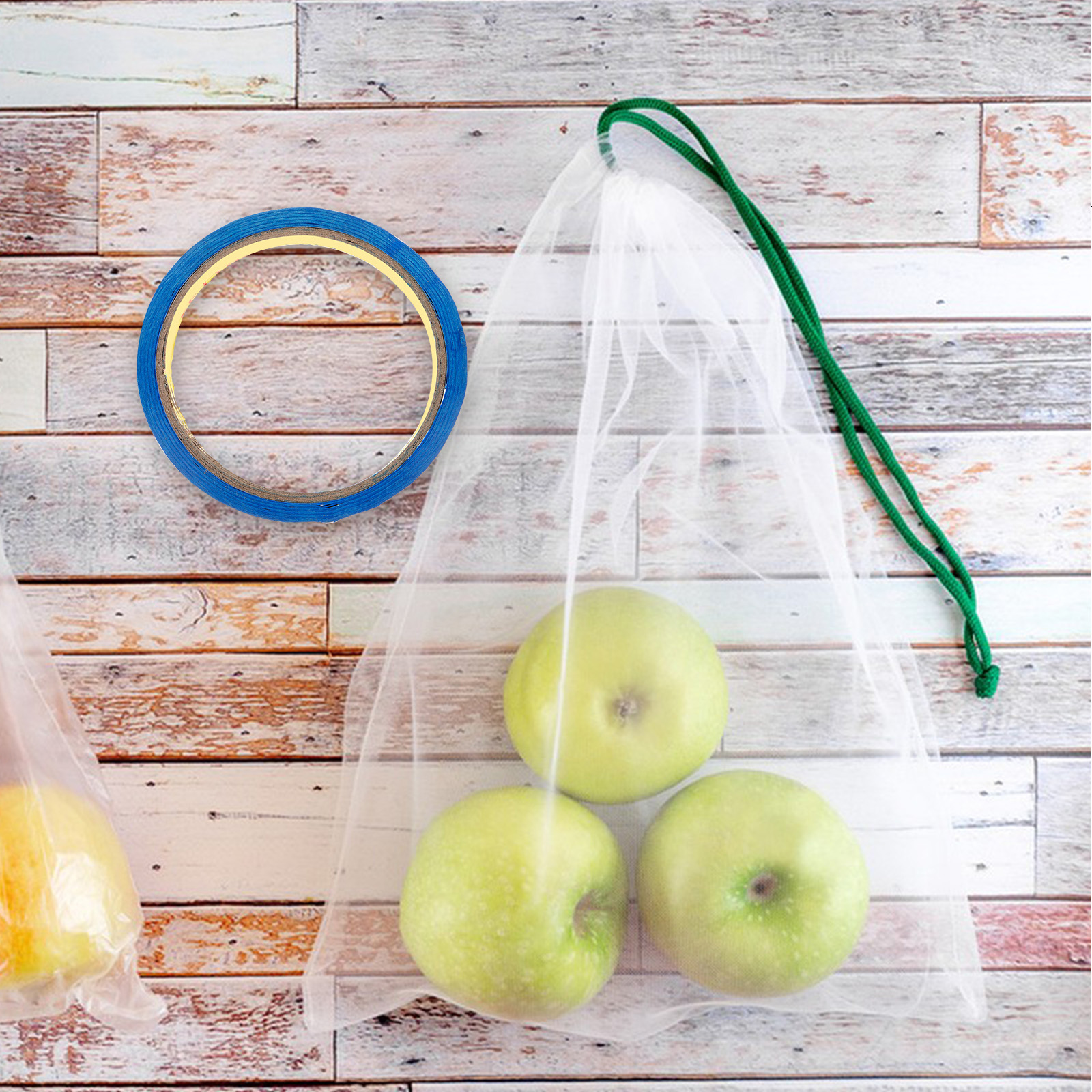 12pcs 12 Rolls Sealing Tying Bopp Material Supermarket Fruit Store Packaging Vegetable Bag Refill Packing Wear-Resistant