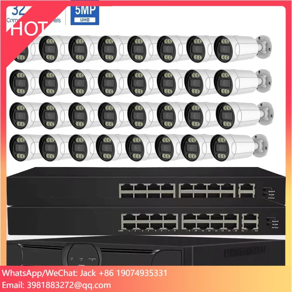 LOOSAFE  32 Channel Security Camera System Poe 5mp Cctv Camera Infrared Night Vision Ip Camera Outdoor
