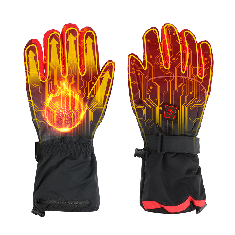 Wholesale Ski Silicone Anti-Collision Protective Case Snowboard Thermal Hiking Waterproof Cold-Proof Heated Gloves