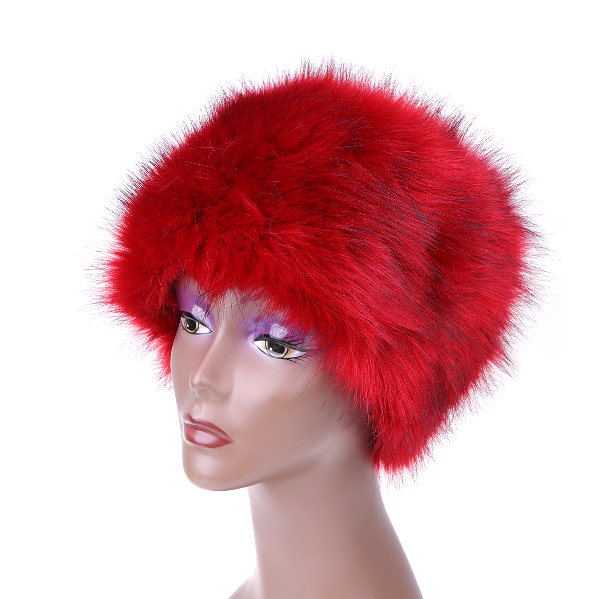 Winter Furry Hat For Women Girls Warm Earmuff Ski Cap Cold Weather Headwear Black Long Head Covering Gift Female Family Friends