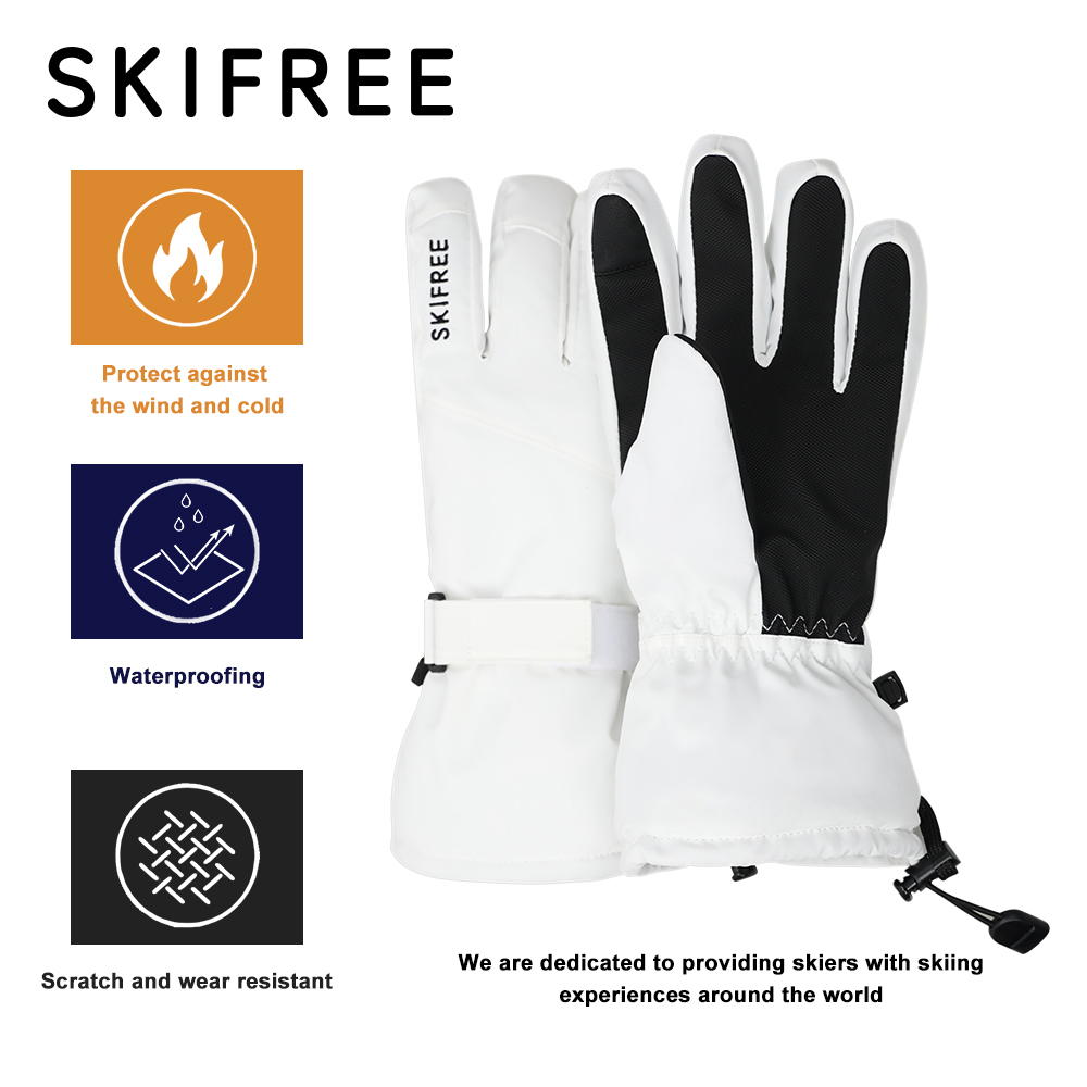 SKIFREE S2 Ski Gloves Waterproof Windproof Warm Snowboard Gloves Five Finger Winter Outdoor Sports for Men Women
