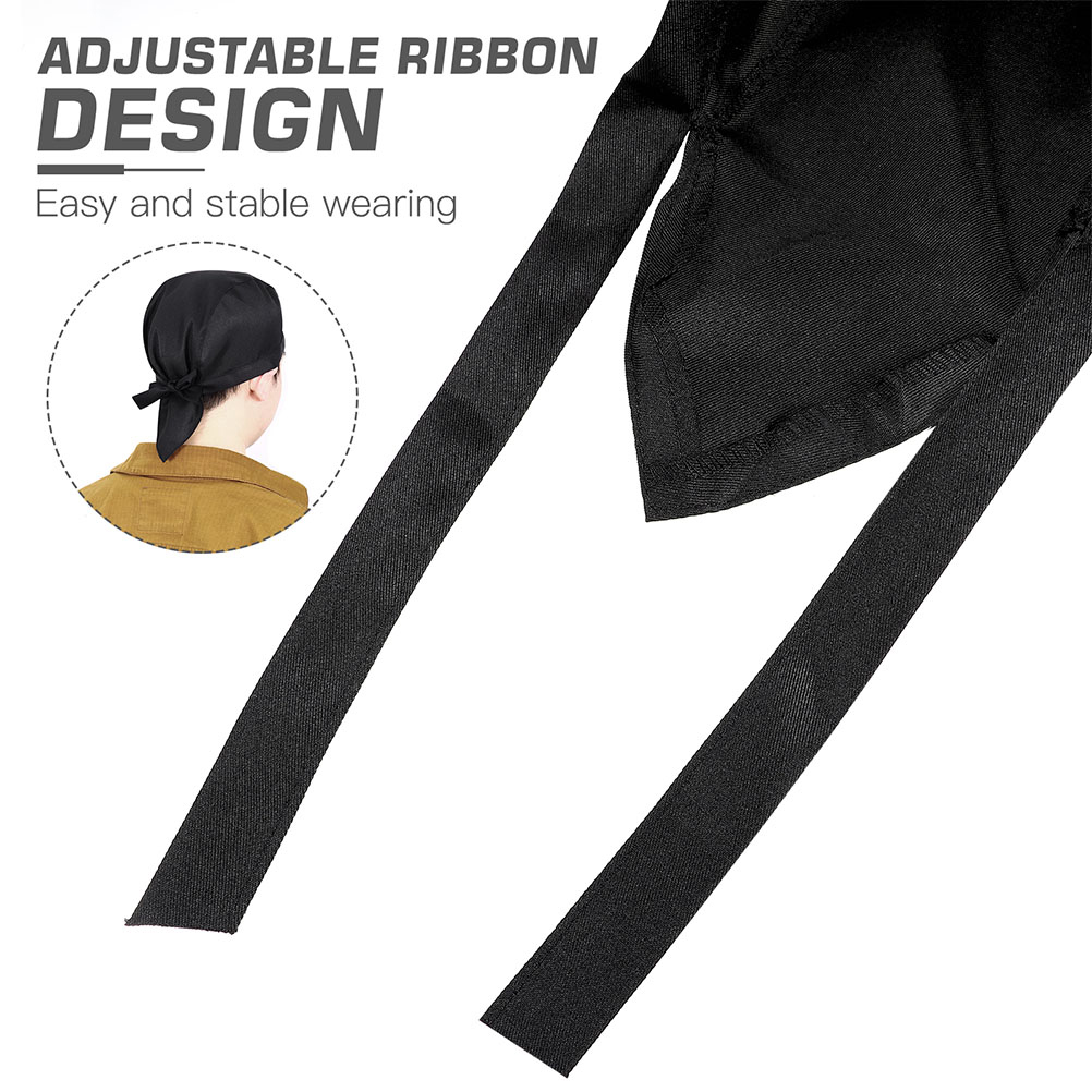 5pcs Chef Hat Turban Cook Caps Cotton Unisex Kitchen Restaurant Work Hats Food Service Hair Protection Oil Resistant for Chefs
