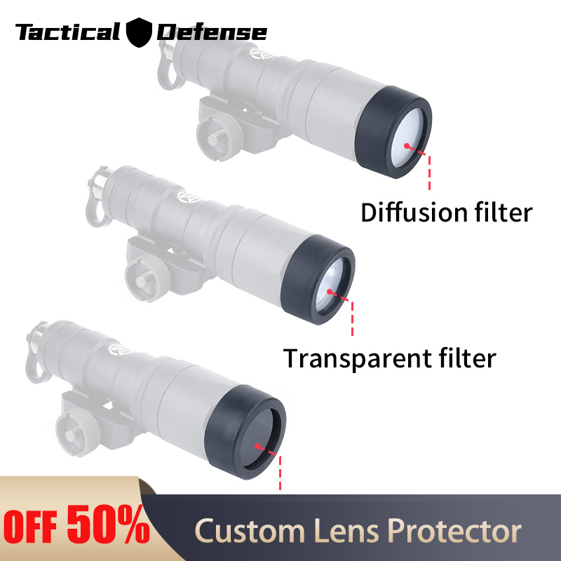 WADSN M300 M600 X300 X400V Custom Lens Protector Outdoor Tactical Hunting Flashlight Protector Has Three Effects to Choose From