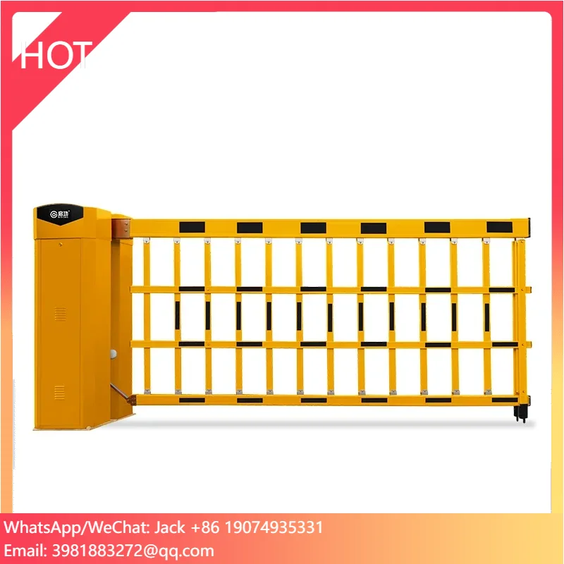 High-Speed LED Light Box Advertising Barrier Gate Torque Barrier Aluminum Drop Arm Outdoor Crowd Control Steel Plastic Material