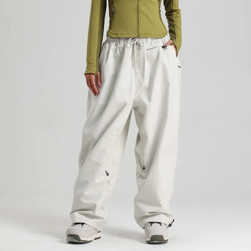 New Baggy Solid Ski Trousers Man Windproof Breathable Outdoor Snow Sports Ski Wear Skiing Pants Woman Waterproof Snowboard Pant