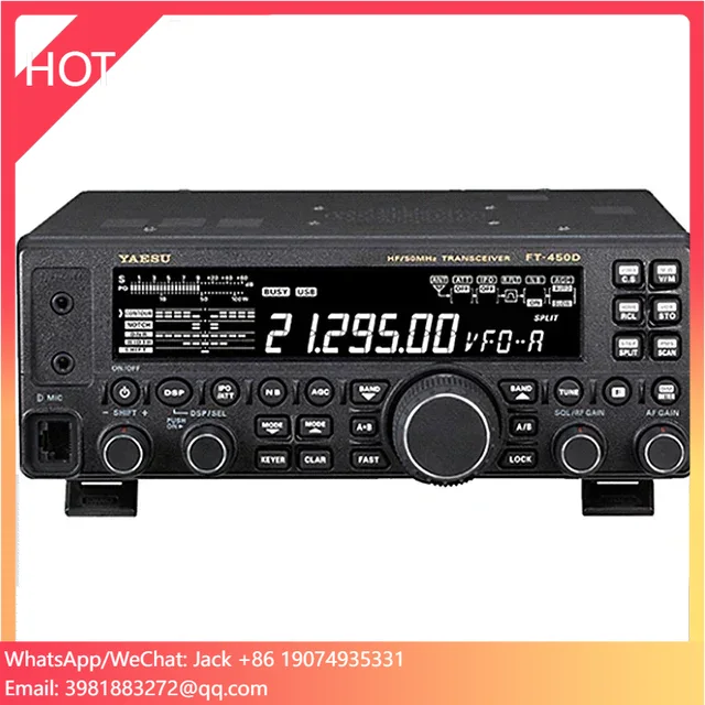 YAESU FT-450D UHF VHF Walkie Talkie 100W Dual-Band Digital Car Short Wave Single Sideband Radio,Talkie Walkie 100km