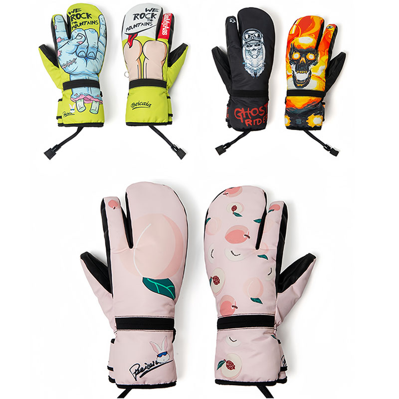 Outdoor Skiing Mittens Touch Screen Ski Gloves New Winter Fleece Warm Men Women Riding Windproof Waterproof Snowboard Gloves