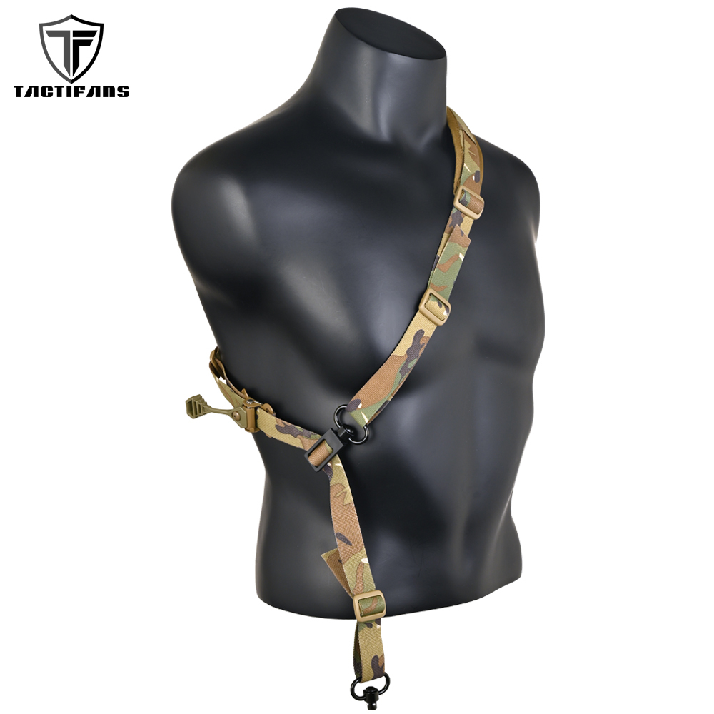 Tactical 2 Point Rifle Sling 2 To 1 Point Triglid Conversion  Adapter 1" Compatible With QD Swivel  Hunting Gun Accessories