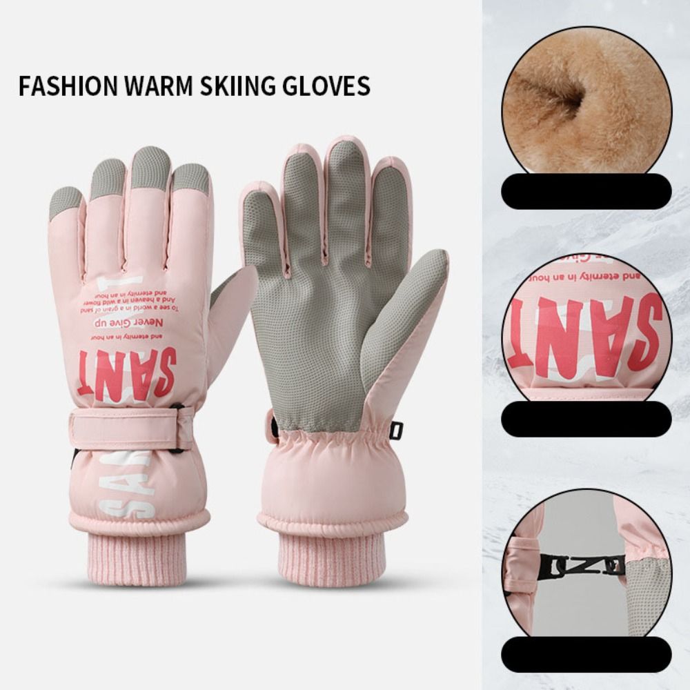 Windproof Women Ski Gloves Waterproof Touch-Screen Winter Cycling Skiing Gloves Cold Resistance Full Finger Snowboard Mittens