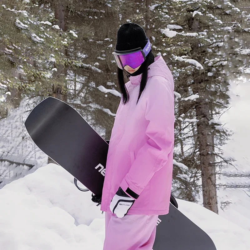 New Snowboarding Jackets Winter Windproof 2025 Women Ski Top Loose Skiing Overcoats Gradient Outdoor Waterproof Snow Clothes Men