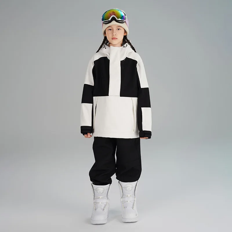New Youth Windproof Waterproof Skiing Suit Set Boys Girls Snow Clothes Outdoor Sports Breathable Durable Snowboarding Clothing