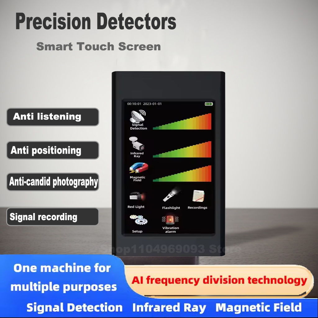 Innovative Covert WiFi Camera/GPS Signal Detector Full Touch Anti-tracker LCD Spy Device GSM/Bug/Wiretapping Detection scanner