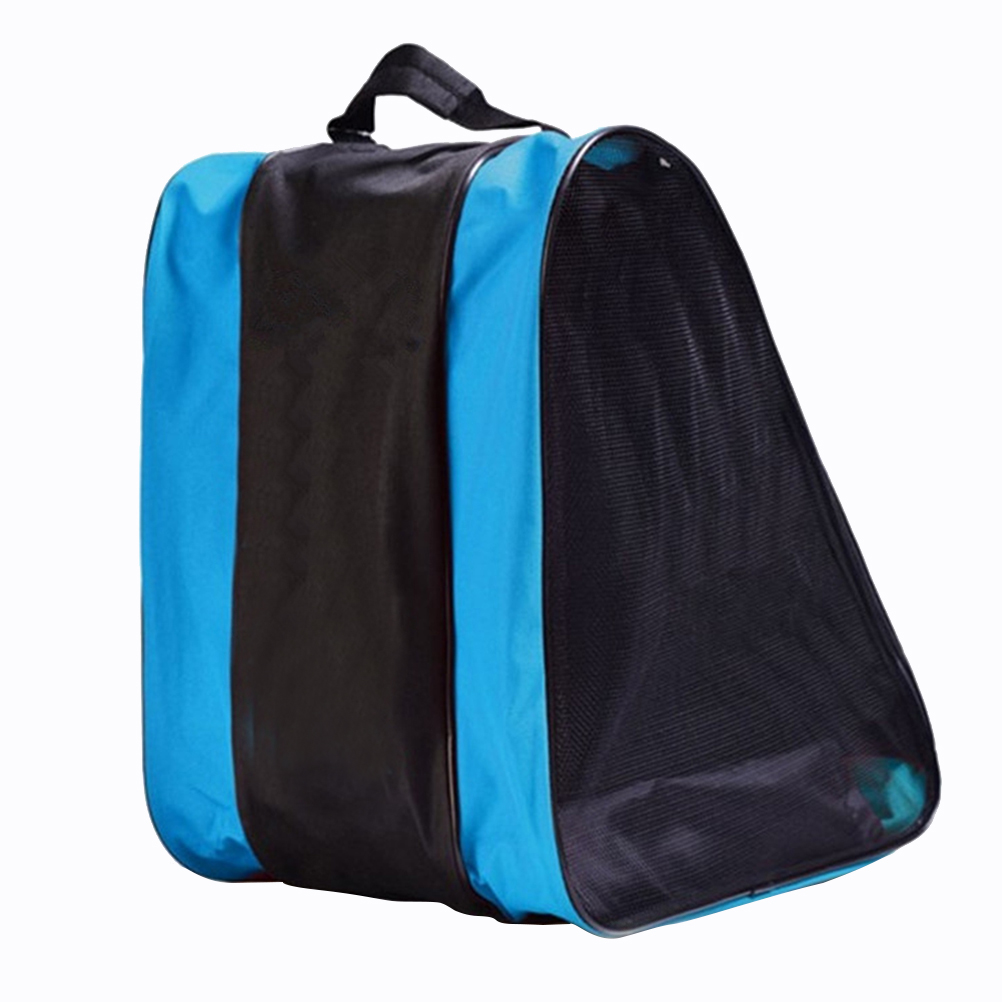 Waterproof Nylon Roller Skating Bag Adjustable Strap Multi Pocket Storage For Skating Shoes Clothes Unisex Back