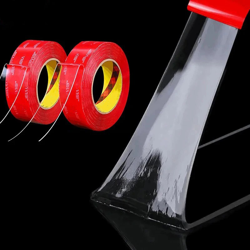 1PCS Double Sided Adhesive Tape High Temperature Transparent Acrylic Foam Adhesive 1.0MM Thick for Home Office Car Decor