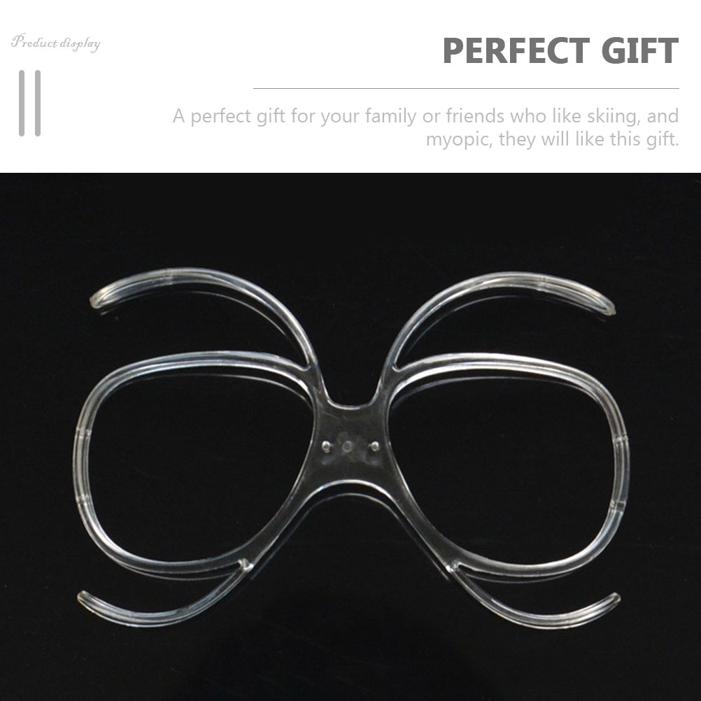1 set High-Grade Tr Ski Goggle Adapter Impact-Resistant Myopic Snowboard Sports Adjustable Fit Slip-Proof Hard Case Compatible