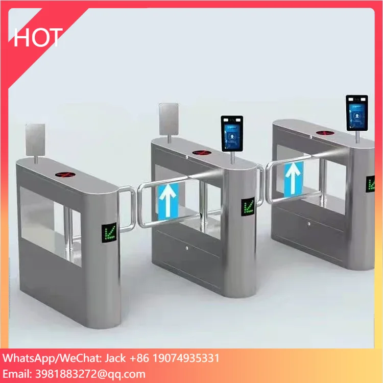 gate for supermarkets Luxury entrance high-speed revolving door guardrail high security face recognition access control system