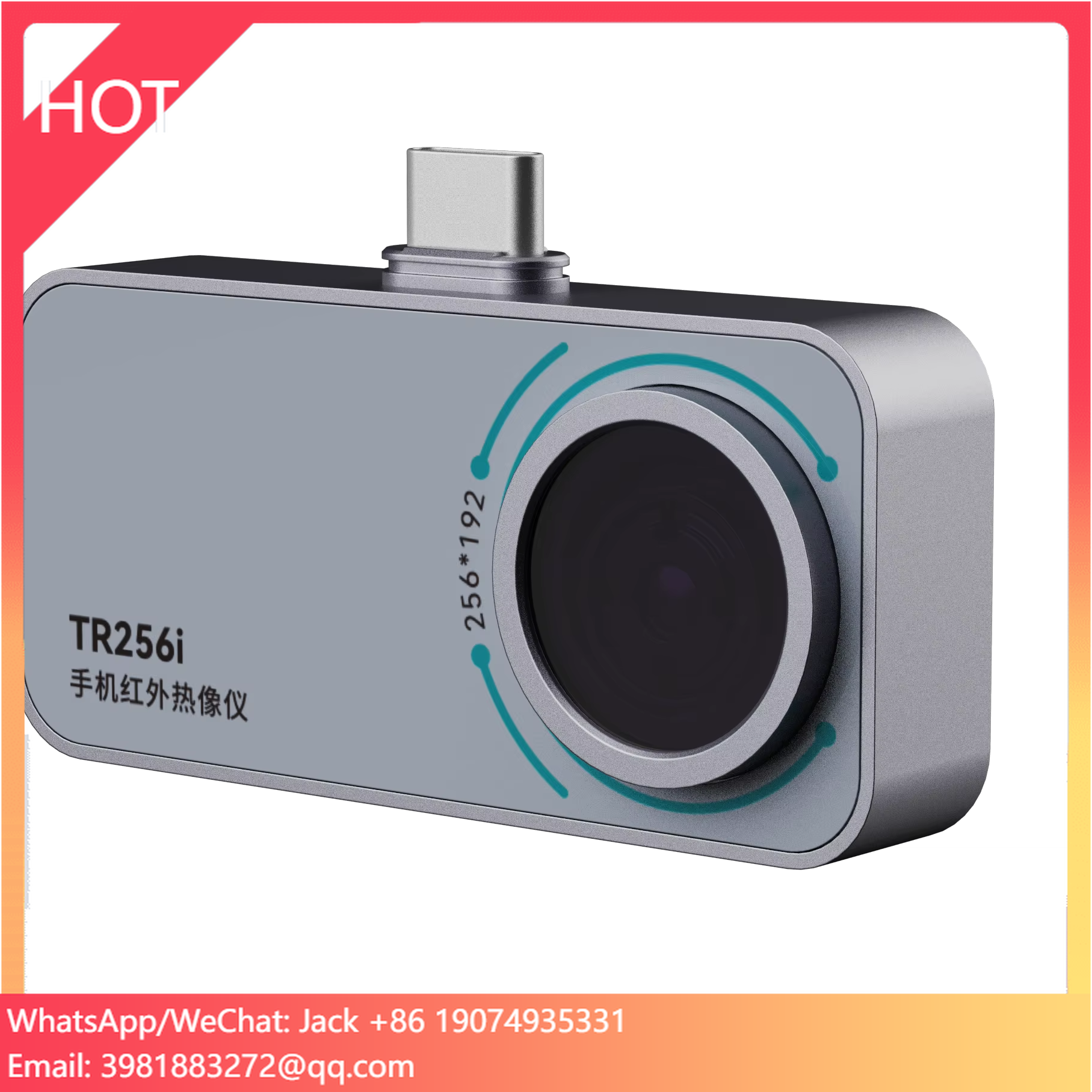 TR256I Mini HDdetection Thermal Camera With 6 Color Palettes Versatile Thermal Camera Connected With Mobile Phone TYPE-C