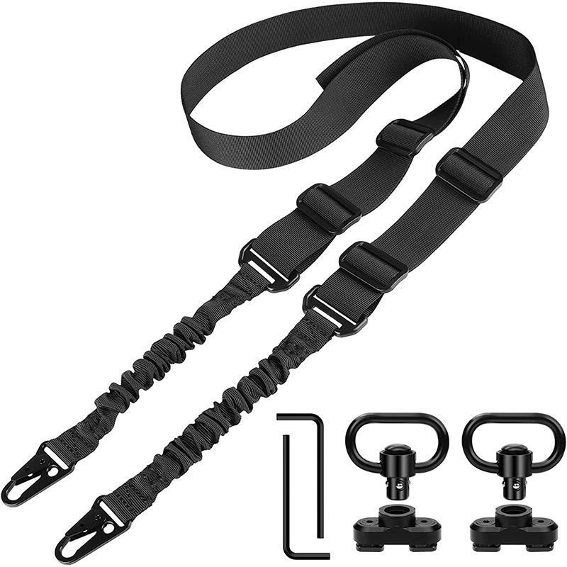 Tactical Two-Point Sling Adjustable Length Traditional Sling for Outdoor Sport Includes 2 Mlok Carrier Buckles