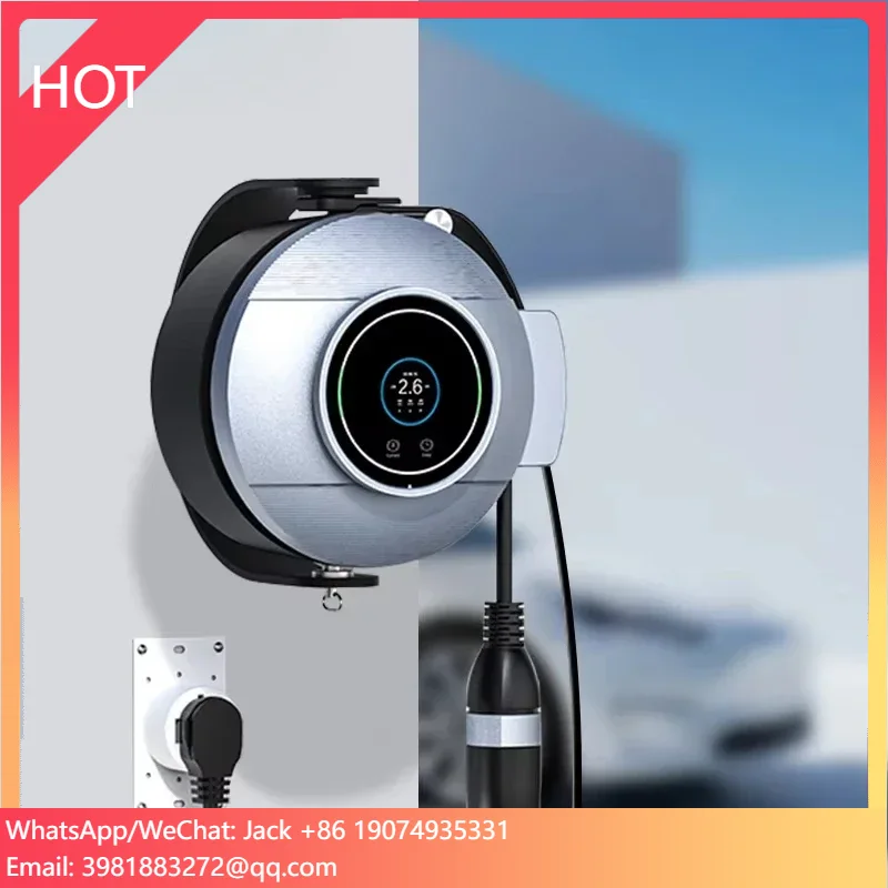 Cable Reel Retractable EV Charger Home Charging Station New Condition Portable Ev Wallbox Ev Charging Pile