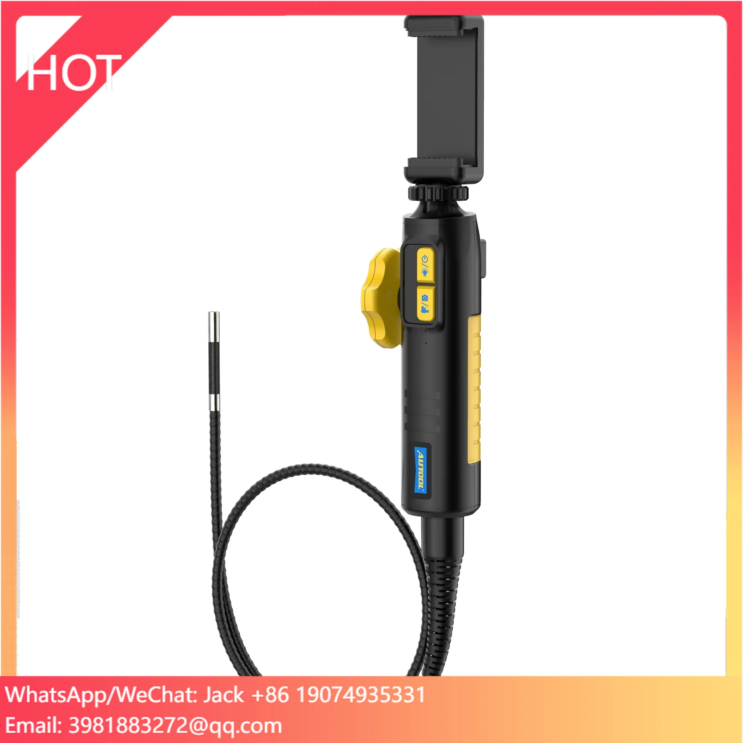 AUTOOL SVB302 Automotive Borescope Electric Steering IP67 Waterproof LED Lighting Industrial Pipe Borescope Borescope