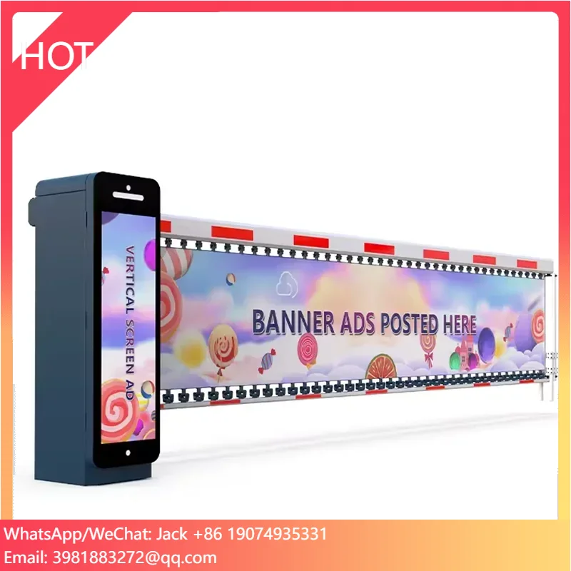 Intelligent Automatic Turnstile Gate With Customizable Advertising Fence Pole For Parking Lot Access Management