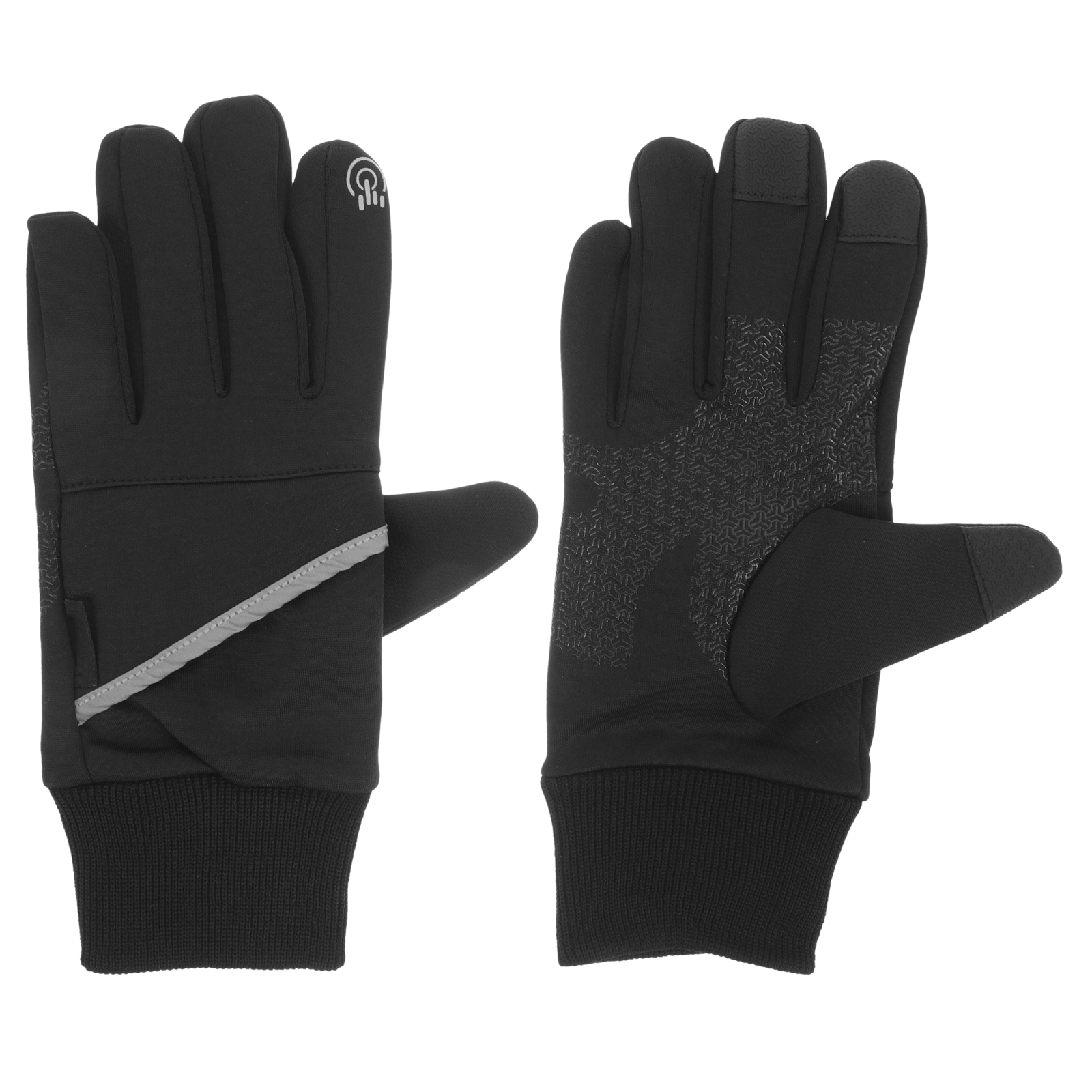 1 Pair Touch Screen Warm Gloves Thick Knitted Winter Windproof Anti-Slip Waterproof Snow Gloves Zipper Card Slot For Men Women
