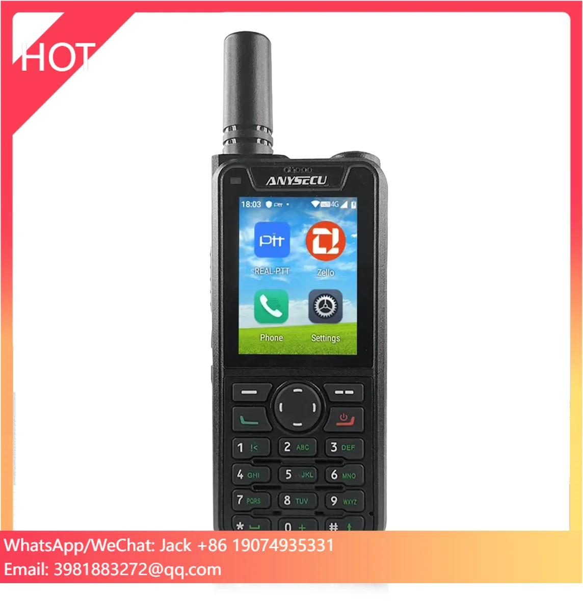 4G LTE Android 9.0 T59 POC Network Radio Work With ZELLO REAL PTT Unlocked Radio