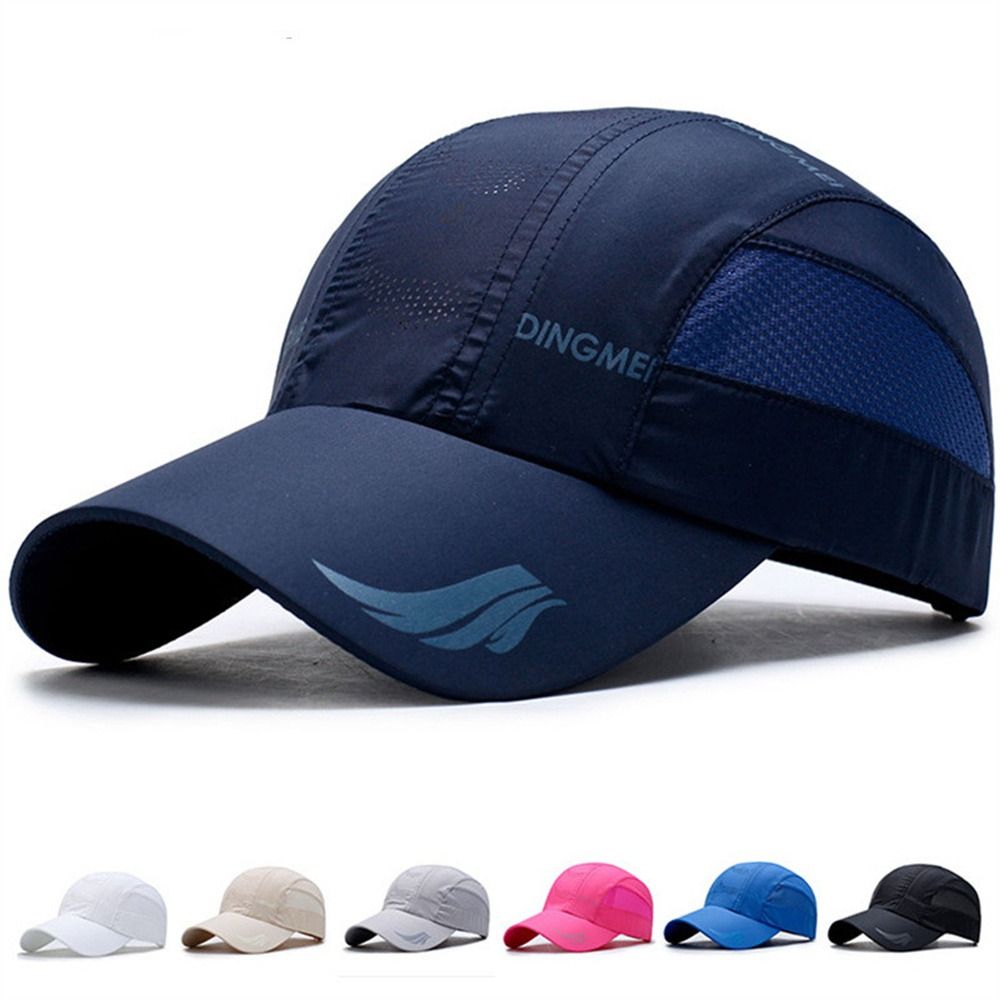 Running Hiking Quick Dry Baseball Cap Sun Protection Breathable Sports Cap Casual Adjustable Snapback Hat Golf Tennis